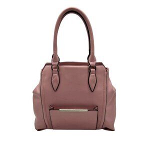 Kristine Pink Faux Leather Satchel Bag